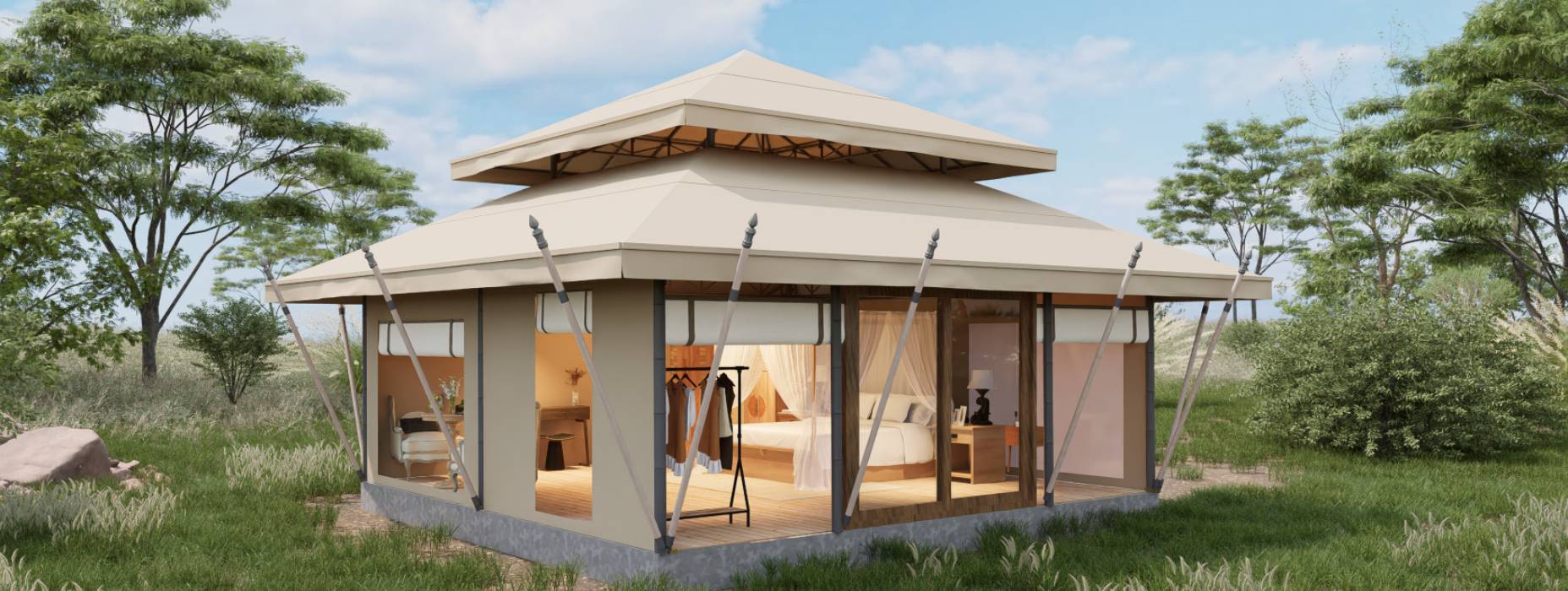 巴里坤户外野奢帐篷